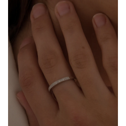 Anillo Fino Plata Carril Circonitas Mujer Lineargent 16549-R
