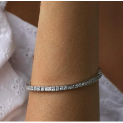 Pulsera Plata Circonitas Carril