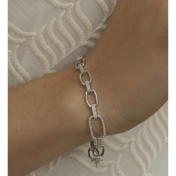 Pulsera Plata Circonitas de plata de ley