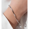 Pulsera de Plata con Circonitas blancas