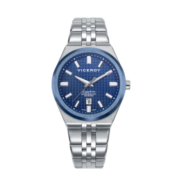Reloj Viceroy Mujer 45114-37 Swiss Made Acero Bitono IP Azul Zafiro 33 mm 10 ATM