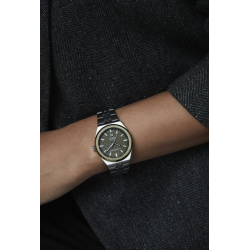 Reloj Mujer Swiss Made Acero Bitono IP Verde Zafiro 33 mm