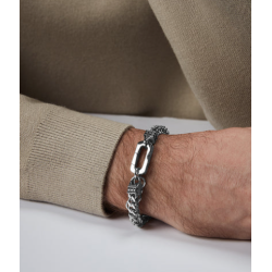 Pulsera Viceroy de Hombre de Acero con Eslabones Cuadrados y Cierre de Mosquetón 15202p01000