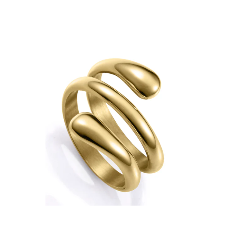 Anillo Viceroy de Mujer de Acero IP Dorado con Diseño Hélice 15197a01612