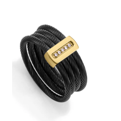 Anillo Mujer Acero IP Negro...