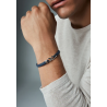 Pulsera Viceroy Hombre 14331P01013 Acero y Piel Azul Trenzada 21,5 cm