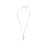Collar Police Cruz CROSSTONE para Hombre PEAGN0078801 – Acero Inoxidable, Diseño Agrietado 500x50 mm