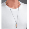 Collar Police Bullet para Hombre PEAGN0034103 – Colgante Bala Bicolor en Metal | Estilo Urbano y Elegante