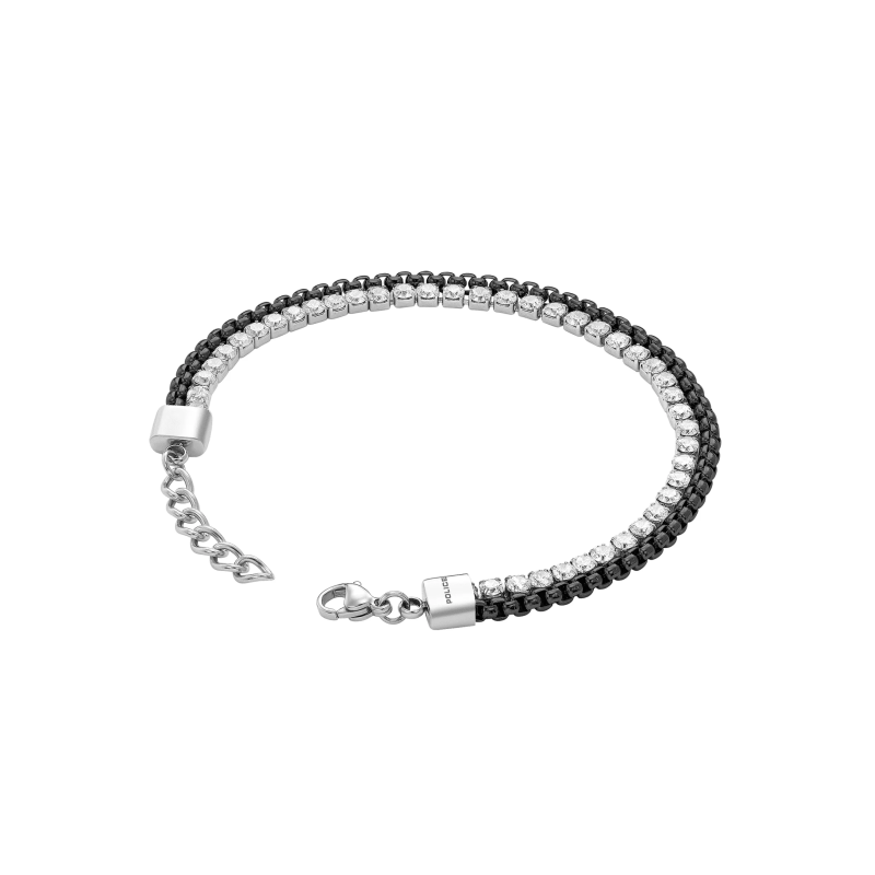 Pulsera Police Sequence Hombre 190mm – Acero Inoxidable Doble Vuelta Peagb0041501