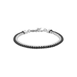 Pulsera Police Sequence Hombre 190mm – Acero Inoxidable Doble Vuelta Peagb0041501