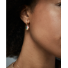 Pendientes Viceroy Mujer 15132E100-39 Plata 1ª Ley Baño Oro Aro con Circonitas 2,3 cm