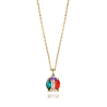 Collar Viceroy Mujer 15132C100-39 Plata 1ª Ley Baño Oro con Circonitas Multicolor 42+3 cm