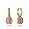 Pendientes Viceroy Mujer 15131E100-39 Plata 1ª Ley Baño Oro Aro con Circonitas 2 cm
