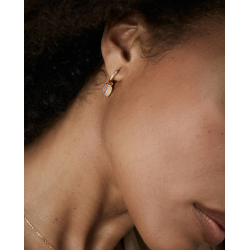 Pendientes Viceroy Mujer 15131E100-39 Plata 1ª Ley Baño Oro Aro con Circonitas 2 cm