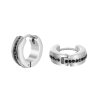 Pendientes Police Fragment Hombre 16mm – Acero con Cristales Negros | Estilo Rockero Peage0038001