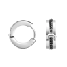 Pendientes Police Fragment Hombre 16mm – Acero con Cristales Negros | Estilo Rockero Peage0038001