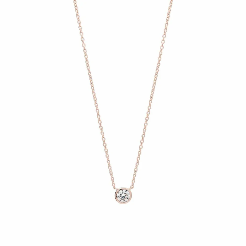 Collar Plata Rosa