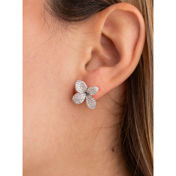 Pendientes Plata Flor Circonitas