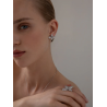 Pendientes Plata Flor Circonitas