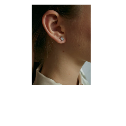 Pendientes Plata Pequeños con Circonita Blanca Mujer Lineargent 14206-A