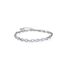Pulsera de Plata de Primera Ley con Baño de Rodio y Circonitas Blancas 9160p000-30