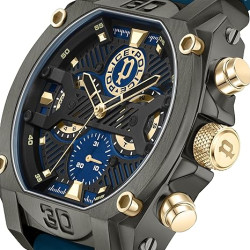 Reloj Police Norwood Hombre Azul Multifunción 45 mm PEWGQ0040001