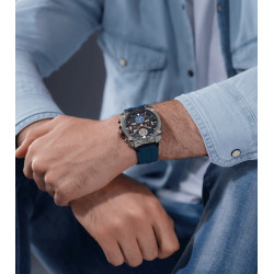 Reloj Police Norwood Hombre Azul Multifunción 45 mm PEWGQ0040001