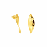 Pendientes modernos largos ondulados de plata 925 dorada para mujer | Lineargent 19989-G-A