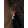Pendientes Largos de Plata con Circonitas Lineargent 20383-A