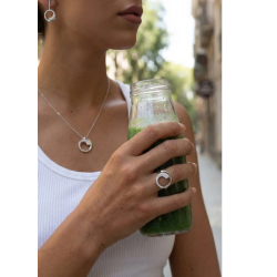 Anillo de Plata para Mujer con Circonitas Circular Lineargent 20383-R Talla 18