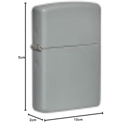 Encendedor Zippo Flat Grey 49452 Gris Plano a Prueba de Viento Original