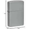 Encendedor Zippo Flat Grey 49452 Gris Plano a Prueba de Viento Original
