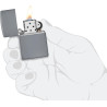 Encendedor Zippo Flat Grey 49452 Gris Plano a Prueba de Viento Original