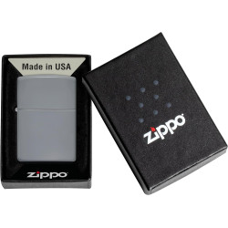 Encendedor Zippo Flat Grey 49452 Gris Plano a Prueba de Viento Original