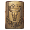 Encendedor Zippo Indian Cow Skull Necklace Latón Pulido HP Brass B143 Made in USA