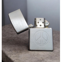 Encendedor Zippo Símbolo de la Paz Original Made in USA a Prueba de Viento