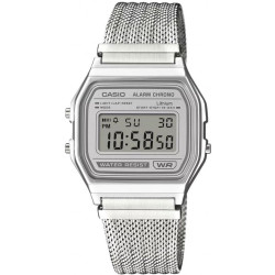 Reloj Casio A158WEM-7EF con Malla de Acero Vintage Digital Clásico