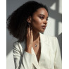 Collar Mujer Plata de Ley Rodiada con Colgante Rectangular 42 cm
