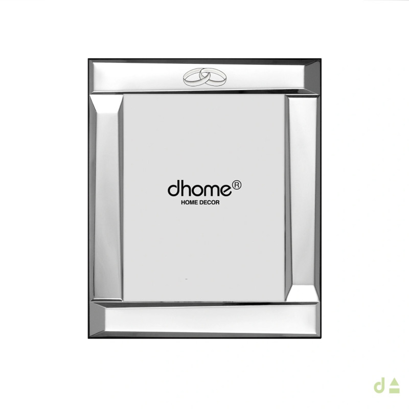 Marco de Fotos 20x25 cm para Bodas – Alianzas en PVD Plateado | Dhome