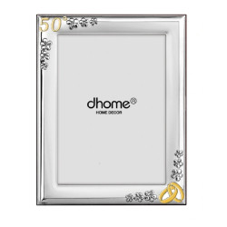 Marco de Fotos 50º Aniversario 18x24 cm – Dhome Laminado Miro Silver con Plata Pura 999