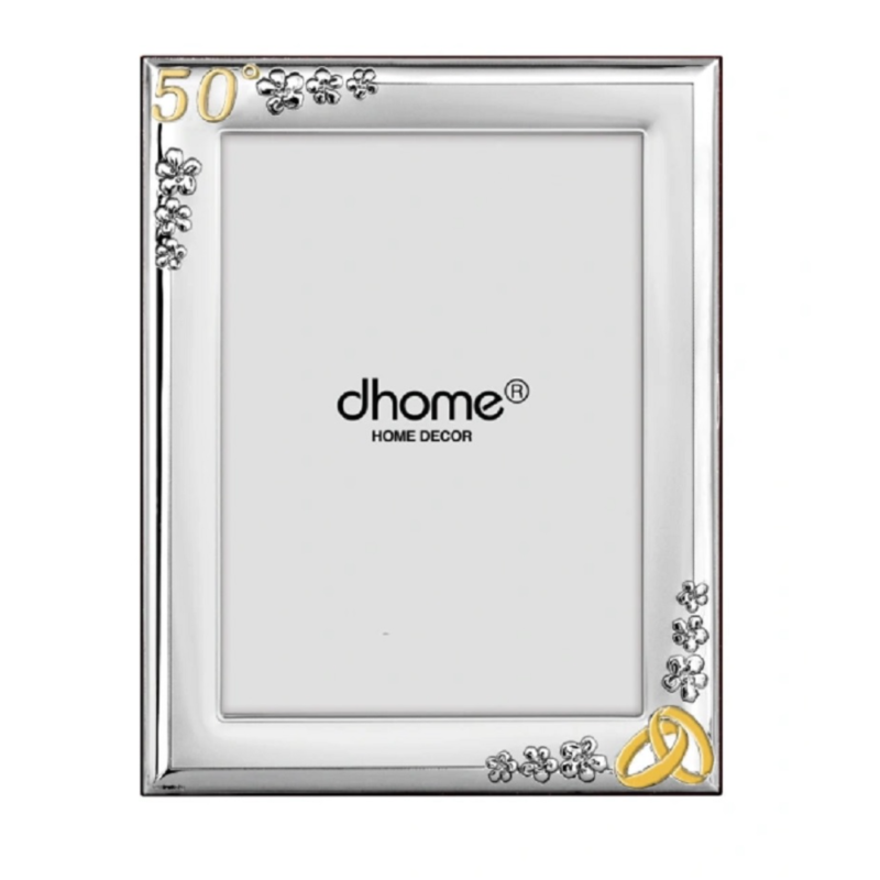 Marco de Fotos 50º Aniversario 18x24 cm – Dhome Laminado Miro Silver con Plata Pura 999