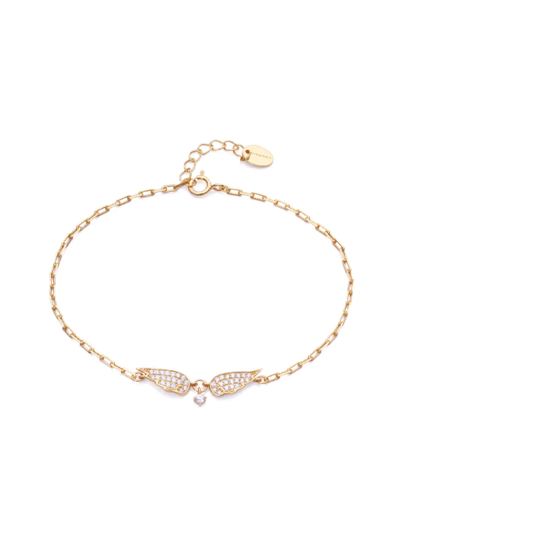 Pulsera Plata Dorada Mujer Viceroy 13069p100-30 Alas Circonitas
