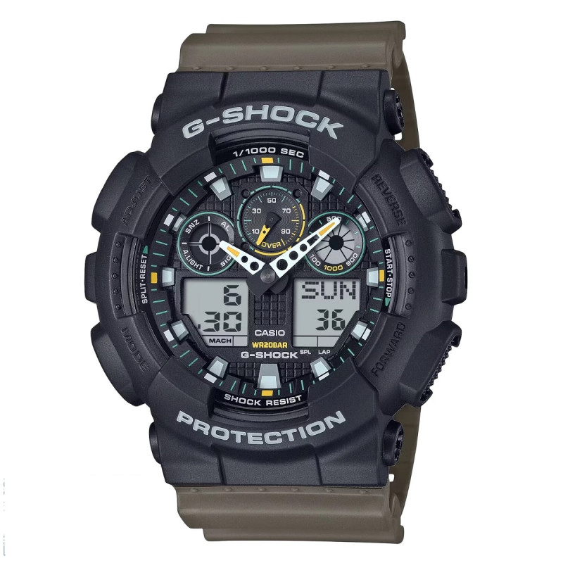 Reloj Casio G-Shock GA-100TU-1A3ER Negro Militar 20 Bar