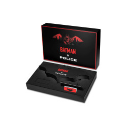 Set Police Batman Hombre: Reloj Crusader Cronógrafo Multifunción 46 mm + Pulsera Batarang 2.0 Negra 5 ATM Pewgq0089901