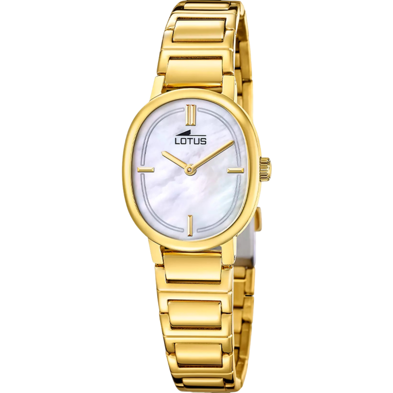 Set 2GETHER 19013/1 Mujer Nácar Oval 25,7 mm Acero Dorado + Pulsera Cuarzo Miyota 5 ATM