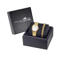 Set 2GETHER 19013/1 Mujer Nácar Oval 25,7 mm Acero Dorado + Pulsera Cuarzo Miyota 5 ATM