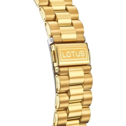Reloj Lotus Mujer 18932/1 Freedom Dorado Acero Inox 316L Cuarzo Calendario Cristal Mineral 10 ATM
