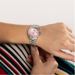 Reloj Lotus Mujer 18930/2 Freedom Plateado Acero Inox 316L Cuarzo Calendario Cristal Mineral 10 ATM
