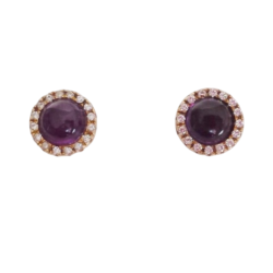 Pendientes Durán Exquse Sweet & Chic Plata de 1ª Ley Chapada en Oro con Amatista 00502842