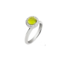 Sortija plata Duran Exquse sweet & chic, Talla 14, cuarzo verde